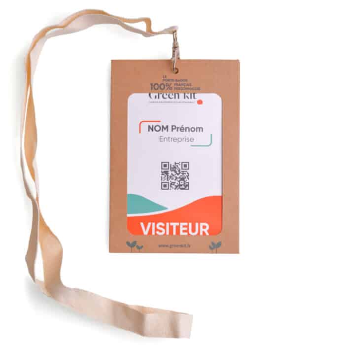 Porte badges en kraft écoresponsable