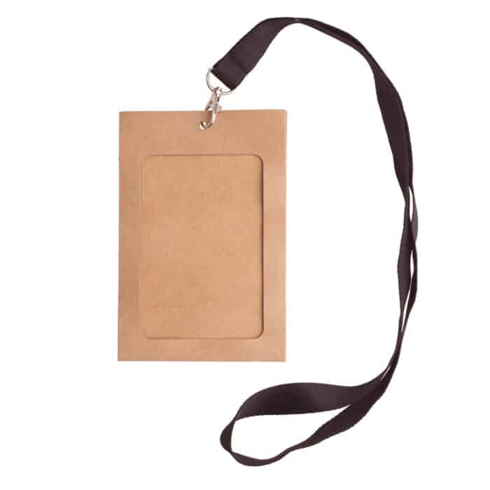 Porte badges en kraft écoresponsable
