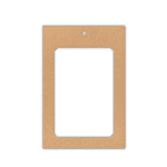Porte badge kraft A6 double fenetre personnalisable par impression numérique