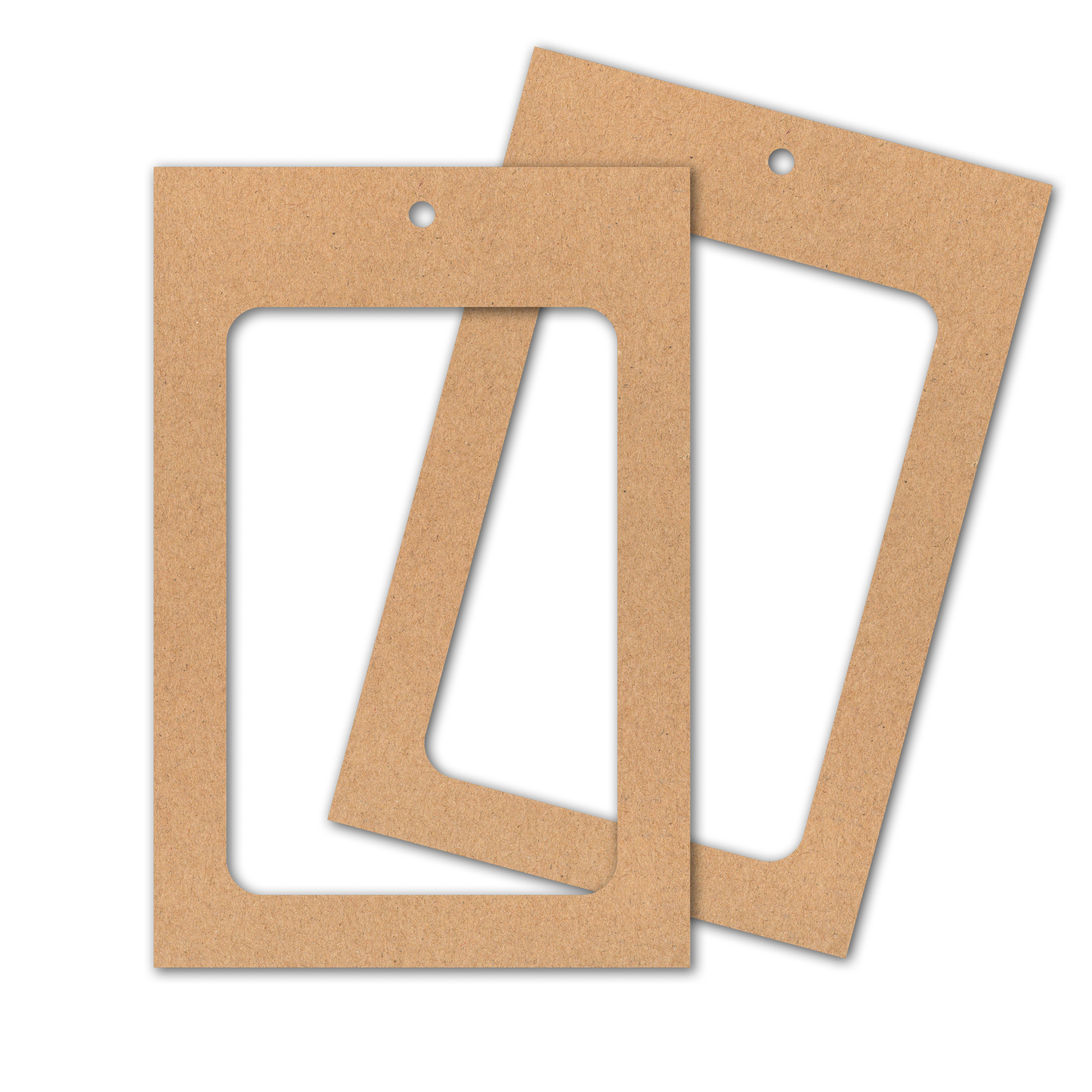 GK21101_Porte badge kraft A6 Double Fenetre_2000x2000_e Porte badge kraft A6 double fenetre personnalisable par impression numérique