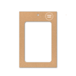 Porte badge kraft A6 double fenetre personnalisable par impression numérique