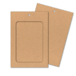 Porte badge kraft A6 simple personnalisable par impression numérique