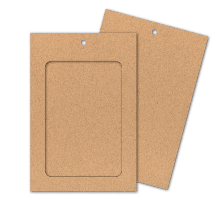 Porte badge kraft A6 simple personnalisable par impression numérique