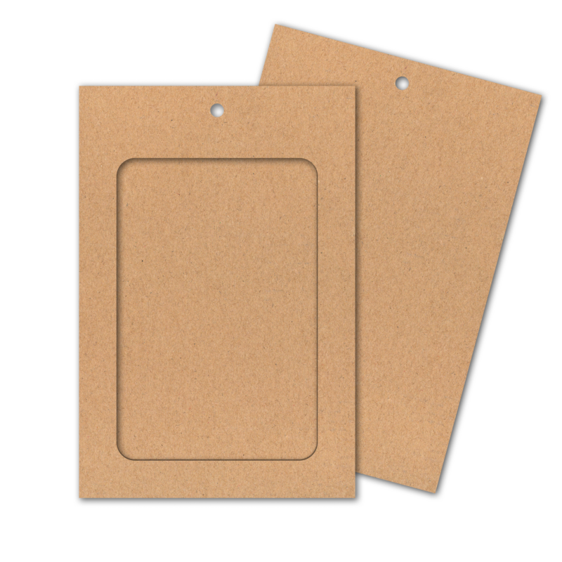 Porte badge kraft A6 simple personnalisable par impression numérique