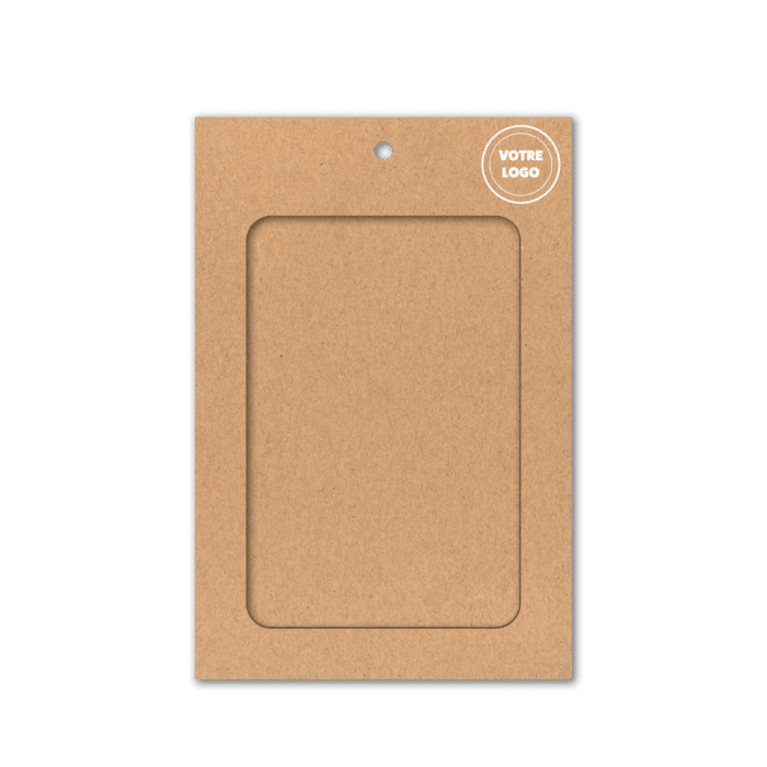 Porte badge kraft A6 simple personnalisable par impression numérique