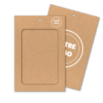 Porte badge kraft A6 simple personnalisable par impression numérique