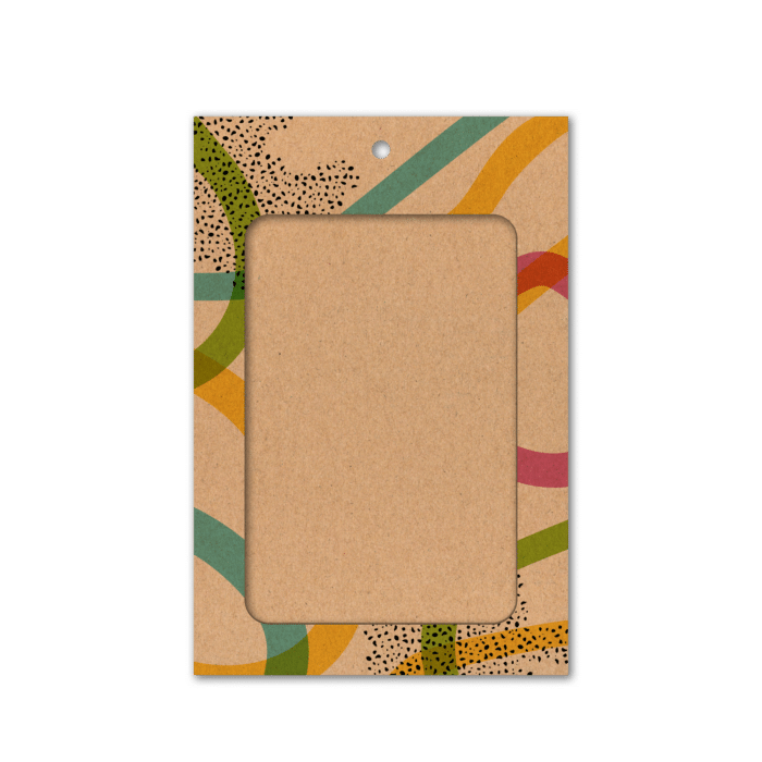 Porte badge kraft A6 simple personnalisable par impression numérique