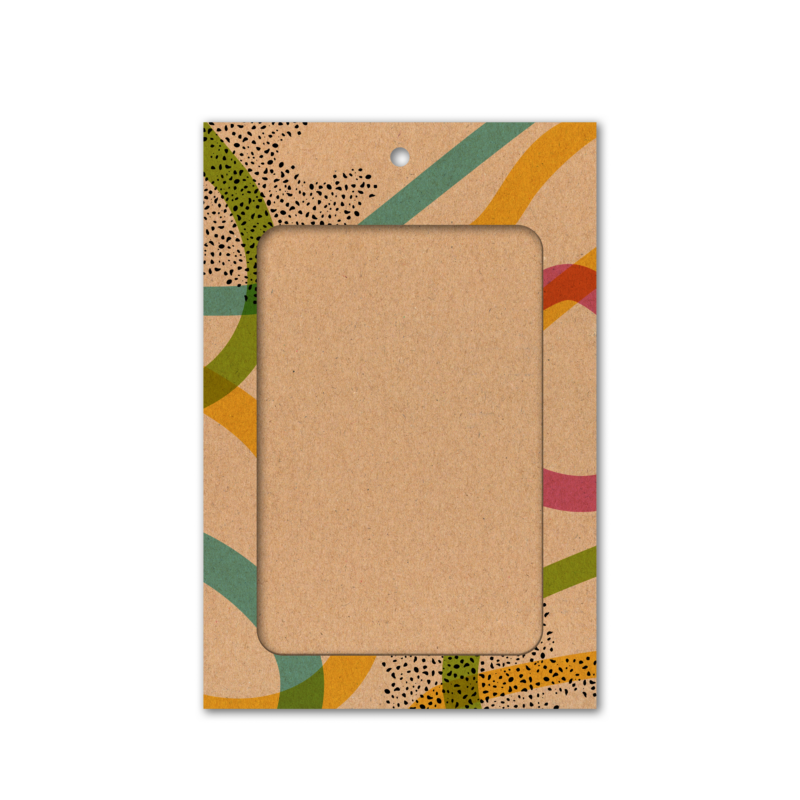 Porte badge kraft A6 simple personnalisable par impression numérique