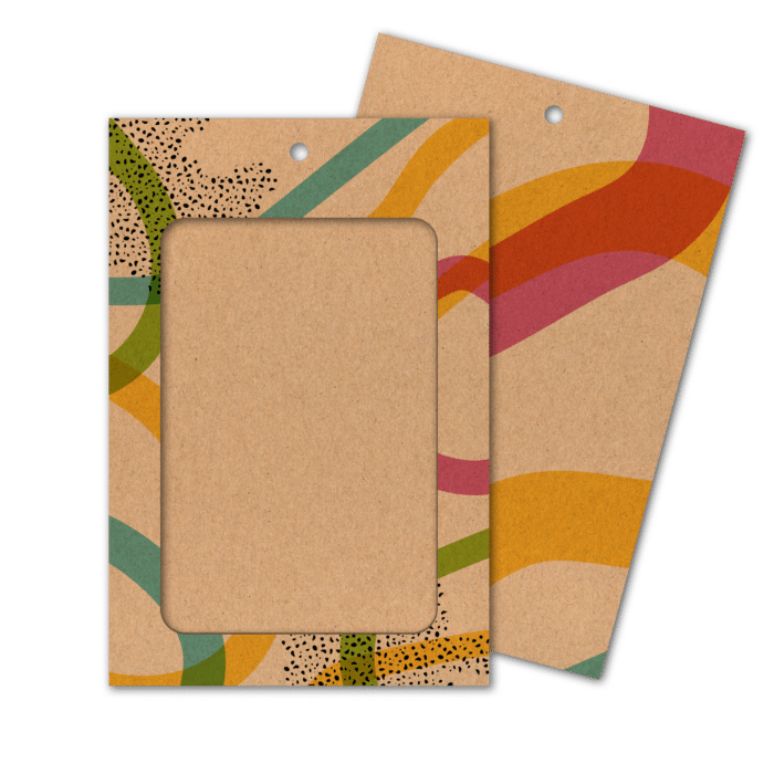 Porte badge kraft A6 simple personnalisable par impression numérique