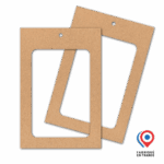 Porte-badges en Kraft - A6 Double Fenêtre